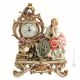 LADY ON BENCH Table clock Capodimonte porcelain handcraft made in Italy