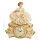 YOUNG LADY Table clock Capodimonte porcelain handcraft made in Italy