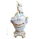 POTICHE WITH CHERUB Ceramic centerpiece porcelain Capodimonte handmade Made in Italy exclusive  authentic