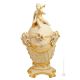 POTICHE WITH CHERUB AND FLOWERS Ceramic centerpiece porcelain Capodimonte handmade Made in Italy exclusive  authentic