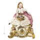 LADY Table clock Capodimonte porcelain handcraft made in Italy