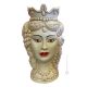 MORO HEADS FEMALE handmade ceramic artistic table ornament Made in Italy