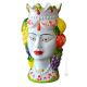 MORO HEADS FEMALE handmade ceramic artistic table ornament Made in Italy