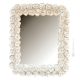 SPECCHIERA CRYSTAL & ROSES Ceramic mirror wall decorative hanging baroque style artistic ceramic with 24k gold details Made in Italy