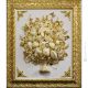 TABLEAU Wall picture ceramic decorative hanging baroque style artistic ceramic with 24k gold details Made in Italy