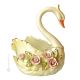 SWAN handmade ceramic table ornament Baroque style artistic with 24k gold details Made in Italy