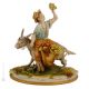 BOY ON DONKEY Statuette statue figure porcelain Capodimonte handmade Made in Italy exclusive