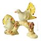 DOVES handmade ceramic table ornament Baroque style artistic with 24k gold details Made in Italy