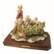 BACK FROM THE FIELDS Statuette statue figure porcelain Capodimonte handmade Made in Italy exclusive