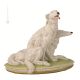 COUPLE OF BORZOI Statuette statue figure Capodimonte porcelain handcraft made in Italy