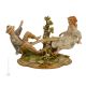 SEE-SAW Statuette statue figure Capodimonte porcelain handcraft made in Italy