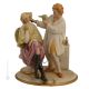 HAIRDRESSER Statuette statue figure porcelain Capodimonte handmade Made in Italy exclusive