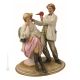 HAIRDRESSER Statuette statue figure porcelain Capodimonte handmade Made in Italy exclusive