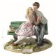 FIRST LOVE Statuette Statue Figure Porcelain Capodimonte Handmade Made in Italy Exclusive