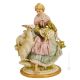 A COUNTRY ENCOUNTER Statuette statue figure porcelain Capodimonte handmade Made in Italy exclusive