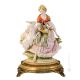 A COUNTRY ENCOUNTER Statuette statue figure porcelain Capodimonte handmade Made in Italy exclusive