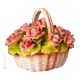 BASKET handmade ceramic table ornament Baroque style artistic with 24k gold details Made in Italy