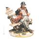 VAGABOND WITH DOG Statuette statue figure porcelain Capodimonte handmade Made in Italy exclusive