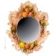 SPECCHIERA FRUTTA Ceramic mirror wall decorative hanging baroque style artistic ceramic with 24k gold details Made in Italy