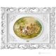 PASTORAL SCENE picture bas-relief porcelain Capodimonte handmade Made in Italy exclusive