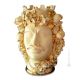 MORO HEADS MALE handmade ceramic artistic table ornament Made in Italy with 24k gold details Swarovski crystals