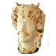 MORO HEADS MALE handmade ceramic artistic table ornament Made in Italy with 24k gold details Swarovski crystals