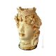 MORO HEADS FEMALE handmade ceramic artistic table ornament Made in Italy Swarovski crystals