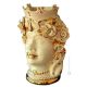 MORO HEADS FEMALE handmade ceramic artistic table ornament Made in Italy Swarovski crystals