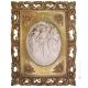 THE THREE GRACES picture bas-relief porcelain Capodimonte handmade Made in Italy exclusive