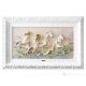 RUNNING HORSES Picture Bas-relief Porcelain Capodimonte Made in Italy