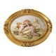 PASTORAL SCENE MOTHER WITH BABY Picture Bas-relief Porcelain Capodimonte Made in Italy