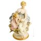 MOTHER WITH BABY Statuette statue figure porcelain Capodimonte handmade made in Italy exclusive