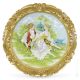 DATE ON THE MEADOW Picture Bas-relief Porcelain Capodimonte Made in Italy