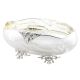 CENTROTAVOLA OVALE BORDO FILÈ Centerpiece bowl basket silver plated artistic handcraft Made in Italy