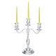 CANDELABRO INGLESE 3 Flames Candelabra Candle Holder Candelabrum Silver Plated Handcraft Made in Italy