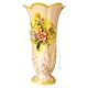 VASE Baroque style artistic ceramic with 24k gold details Made in Italy