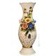 VASE Baroque style artistic ceramic with 24k gold details Made in Italy