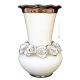 VASE Baroque style artistic ceramic with platinum details Made in Italy