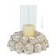 PORTACANDELE Candle holders ceramic artistic ornament baroque style with 24k gold details Swarovski crystals