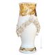 VASE Baroque style artistic ceramic with 24k gold details Made in Italy