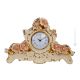 TABLE CLOCK Stand clock Baroque style artistic ceramic with 24k gold details Made in Italy