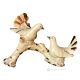 DOVES handmade ceramic table ornament Baroque style artistic with 24k gold details Made in Italy