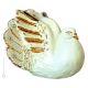 DOVE handmade ceramic table ornament Baroque style artistic with 24k gold details Made in Italy