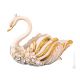 SWAN handmade ceramic table ornament Baroque style artistic with 24k gold details Made in Italy