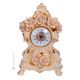 TABLE CLOCK Stand clock Baroque style artistic ceramic with 24k gold details Made in Italy