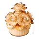 FLOWERS handmade ceramic table ornament Baroque style artistic with 24k gold details Made in Italy