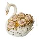 SWAN handmade ceramic table ornament Baroque style artistic with 24k gold details Made in Italy