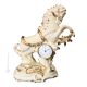 TABLE CLOCK Stand clock Baroque style artistic ceramic with 24k gold details Swarovski crystals