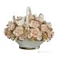 FLOWERS handmade ceramic table ornament Baroque style artistic with 24k gold details Made in Italy