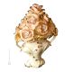 ROSE handmade ceramic table ornament Baroque style artistic with 24k gold details Made in Italy